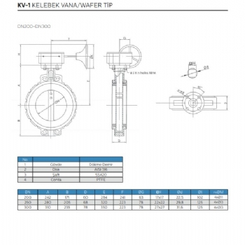 AYVAZ KV-1 TEFLON KELEBEK VANA